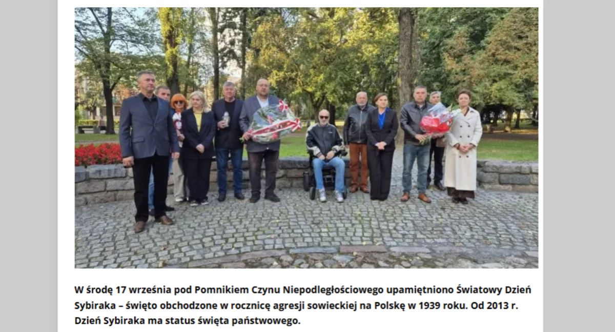 Powodem incydentu był artykuł opublikowany na stronie miasta - relacja z obchodów rocznicy 17 wrzeŚnia SCREEN ZE STRONY SOKOŁOWPODL.PL
