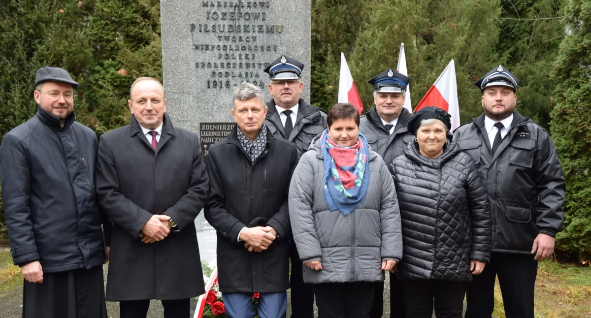 W gminie Jabłonna Lacka świętowano pod pomnikami Józefa Piłsudskiego