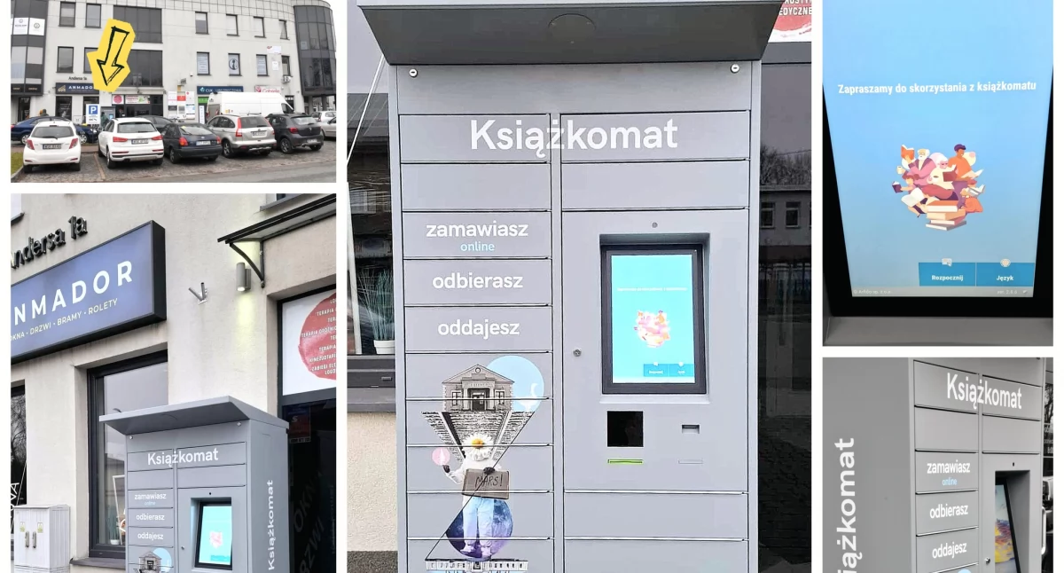 Sprawy urzędowe, ulicy Andersa Sokołowie stanął książkomat! - zdjęcie, fotografia