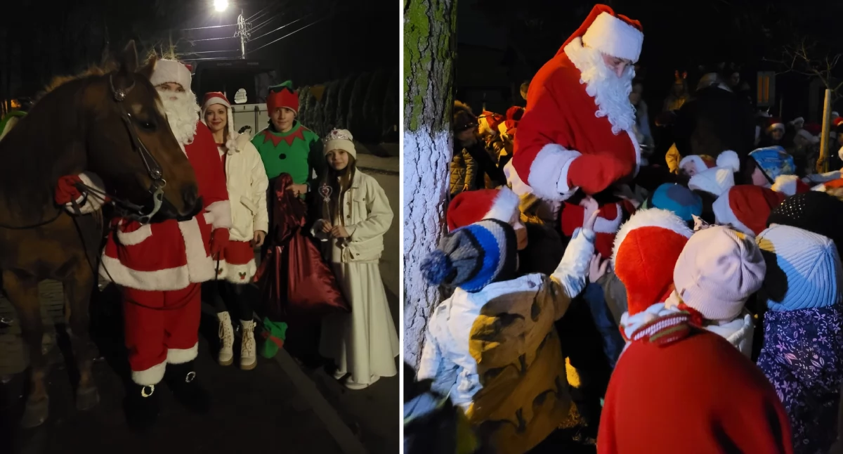 Atrakcje - Ciekawostki - Rekreacja, Radny Maciej Osiński razem Świętego Mikołaja! - zdjęcie, fotografia