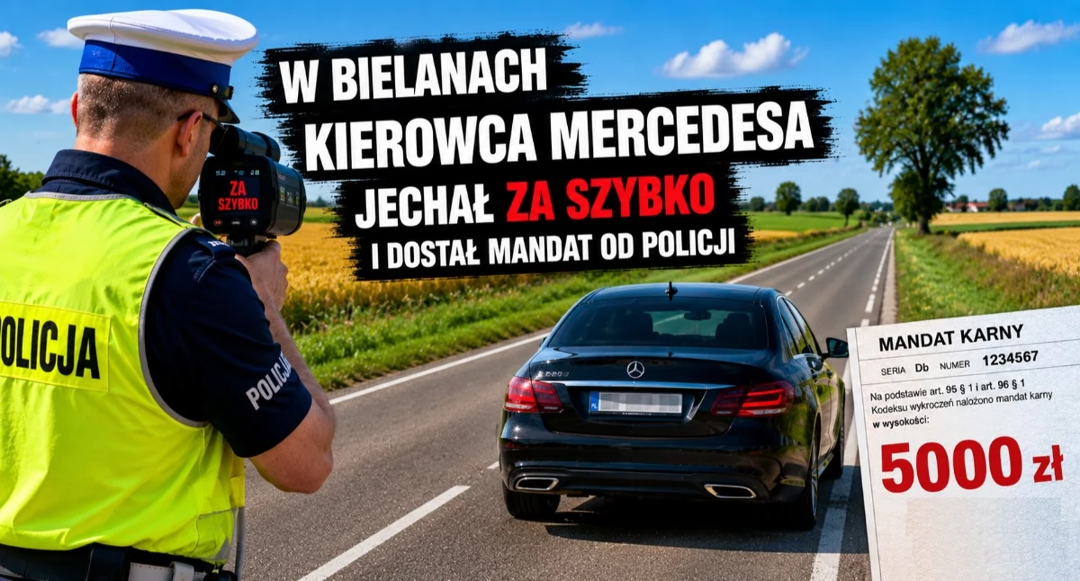 Kronika kryminalna, kierowca dostał mandatu punktów karnych - zdjęcie, fotografia