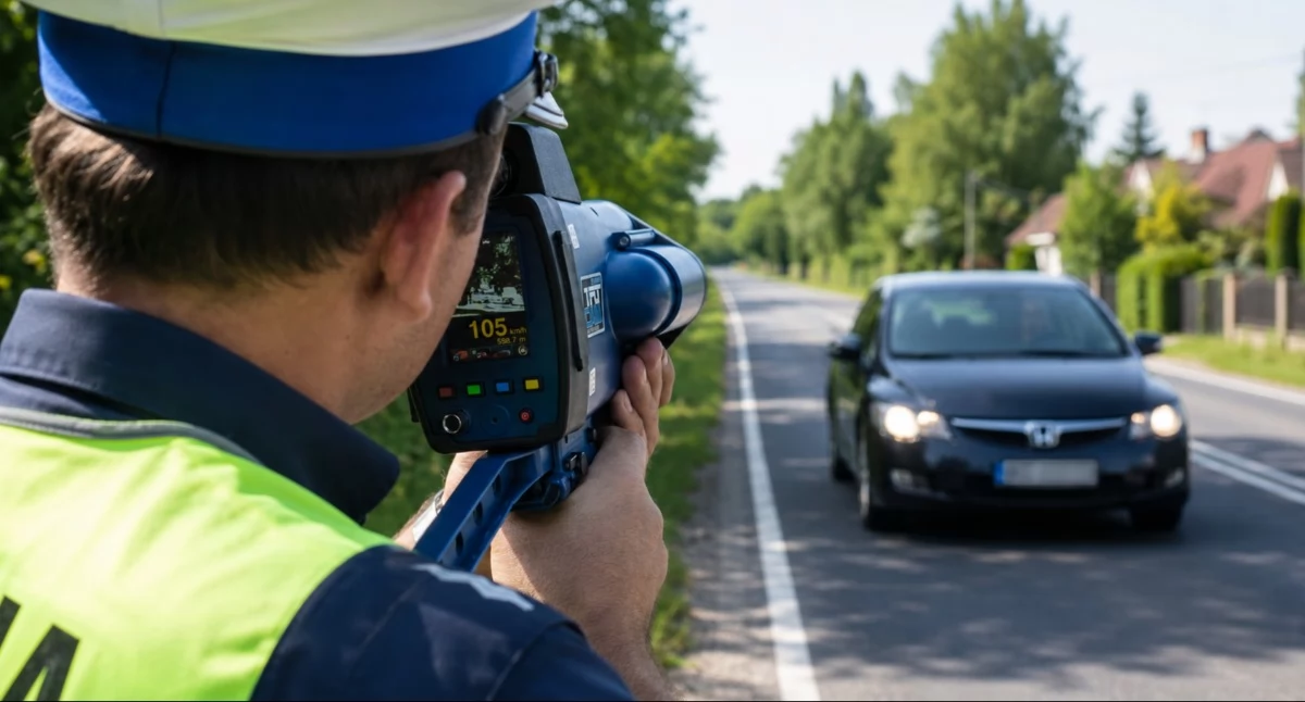 Kronika kryminalna, Pędził terenie zabudowanym wyszło jeszcze - zdjęcie, fotografia