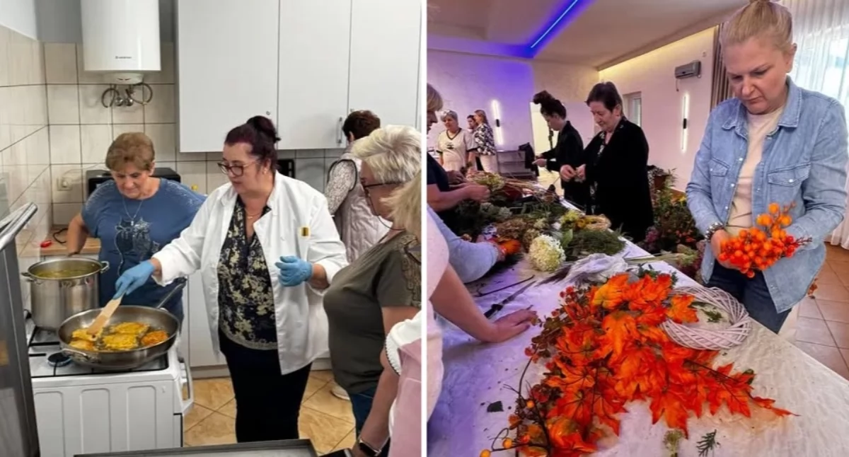 Atrakcje - Ciekawostki - Rekreacja, warsztatach powstały piękne kompozycje kuchni kasztany schabowe - zdjęcie, fotografia
