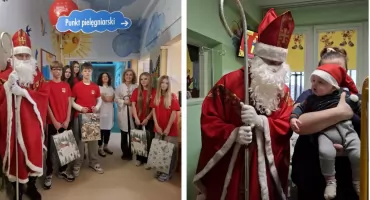 Święty Mikołaj trafił do sokołowskiego szpitala... By ucieszyć małych pacjentów!