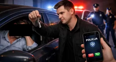 Zabrał kluczyki kompletnie pijanemu kierowcy i wezwał policję