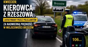Kierowca z Rzeszowa... w Brzozowie pożegnał się z prawem jazdy...